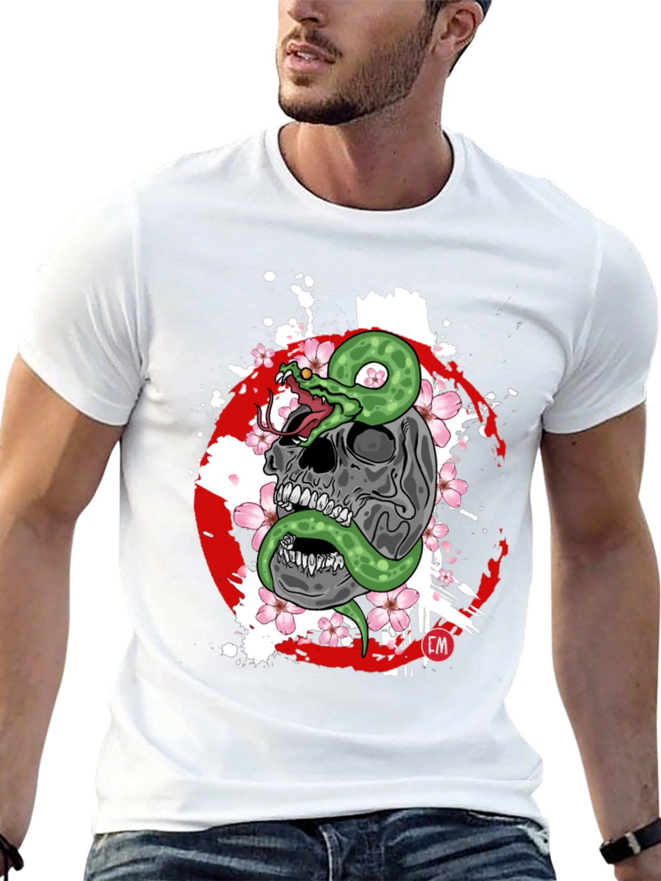 Skull & Snake Graphic Tee