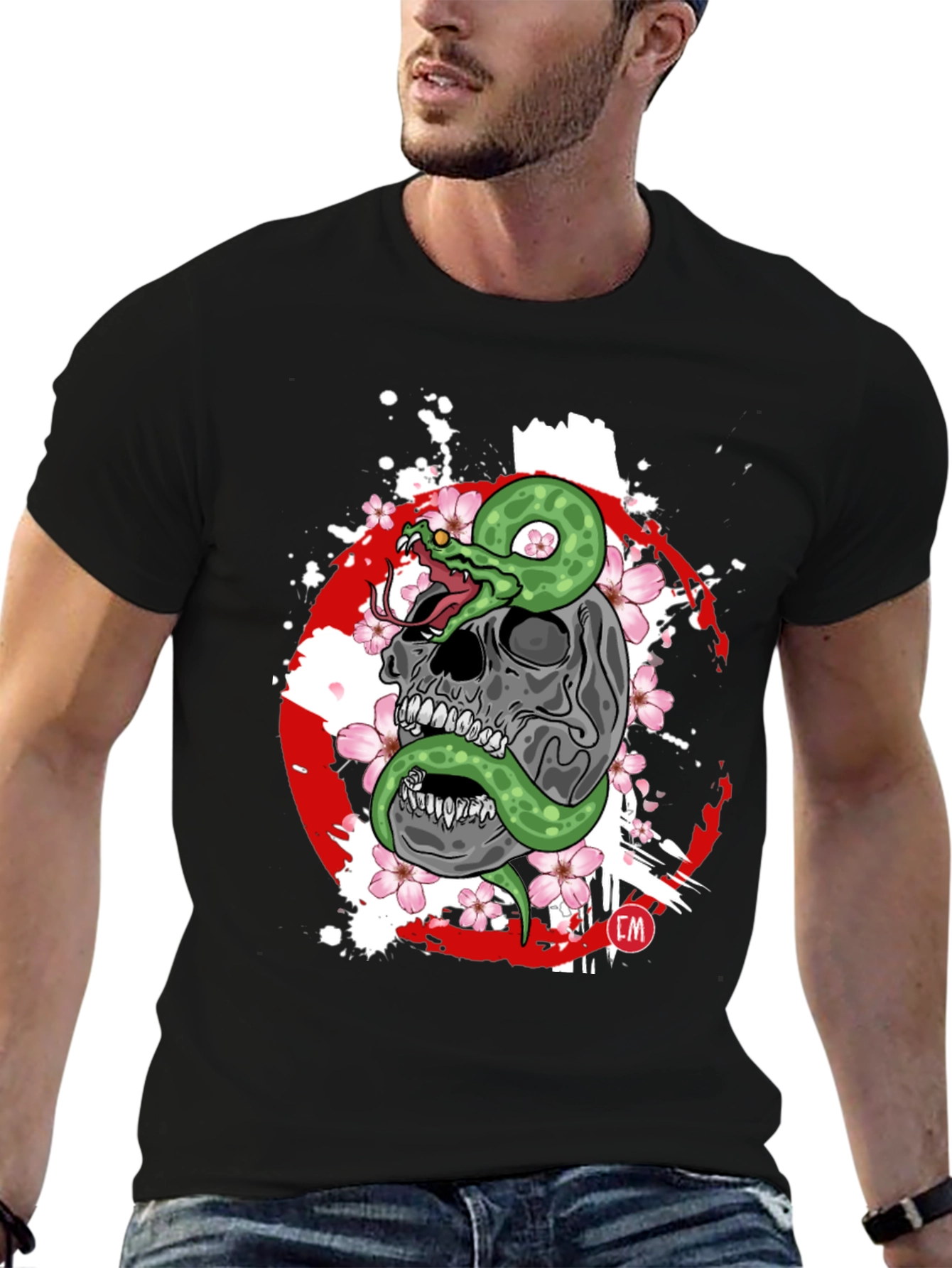 Skull & Snake Graphic Tee