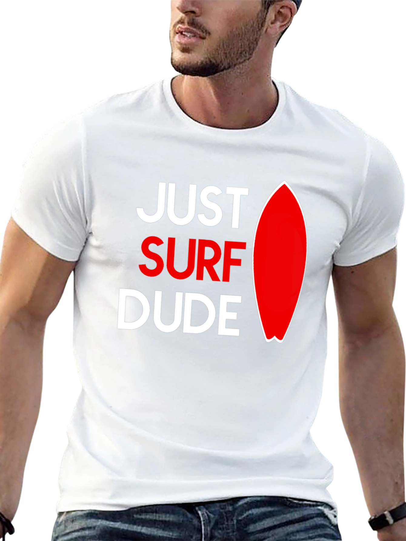 Just Surf Dude Graphic Tee - Black