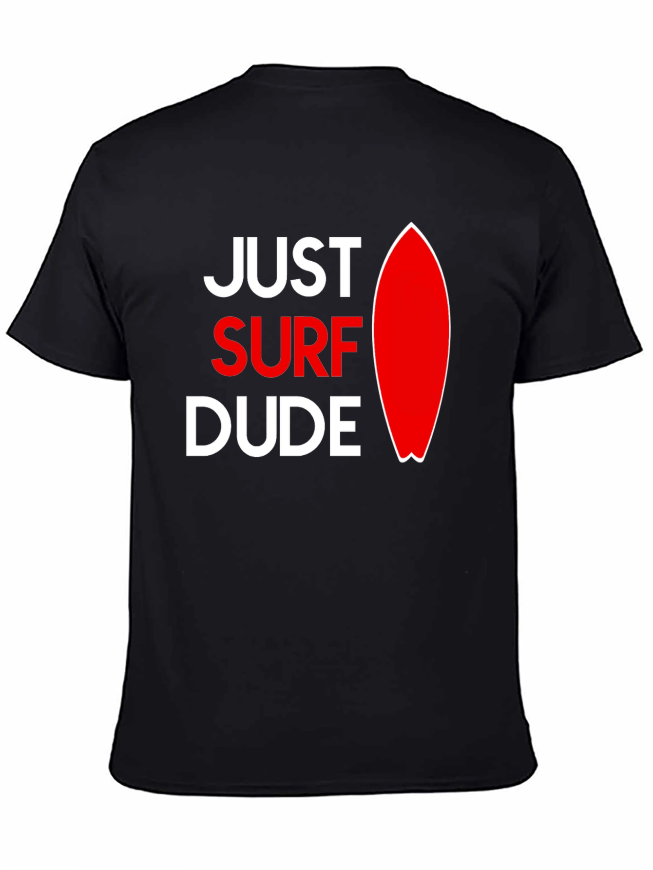 Just Surf Dude Graphic Tee - Black