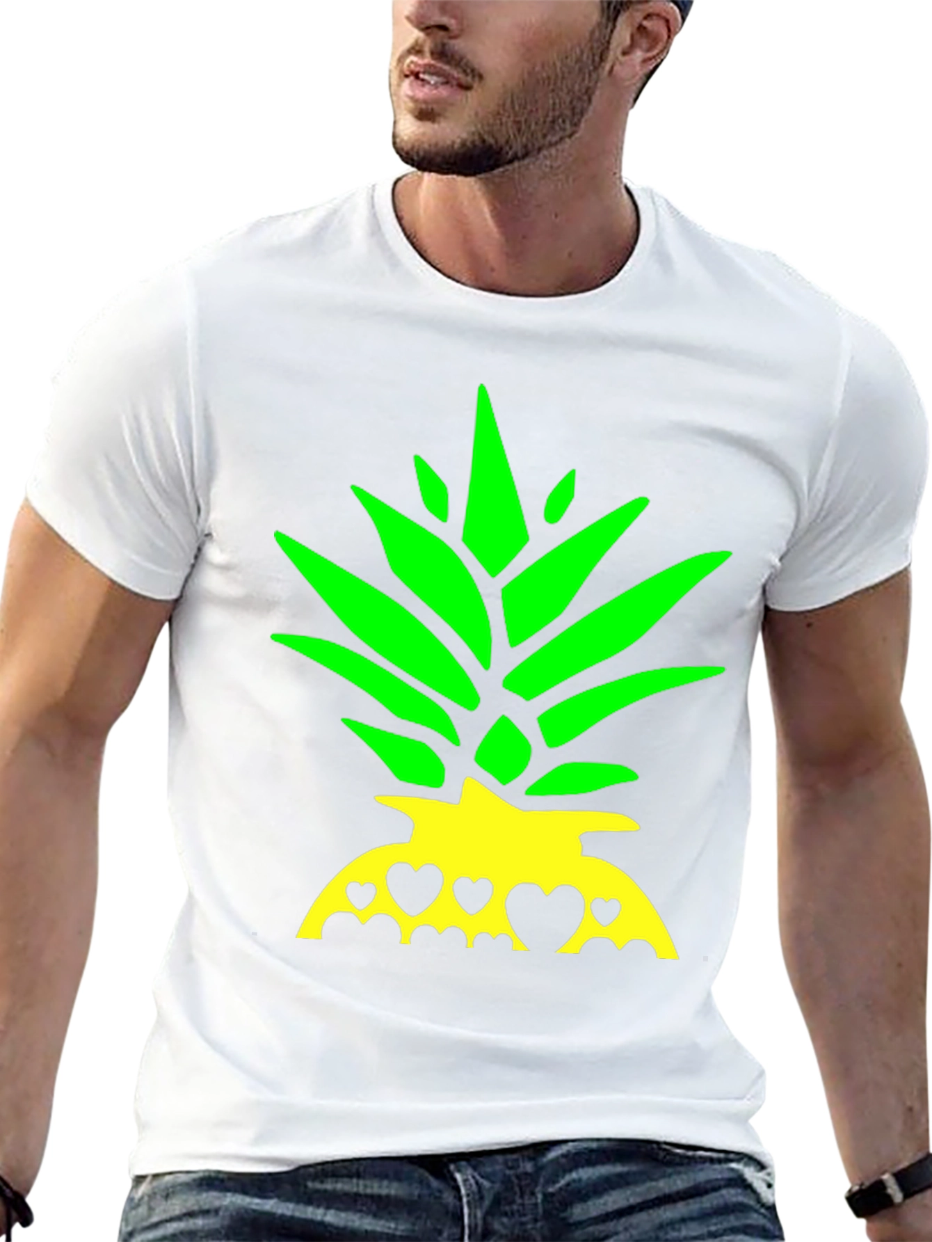Pineapple Heart T-Shirt - Tropical Summer Tee