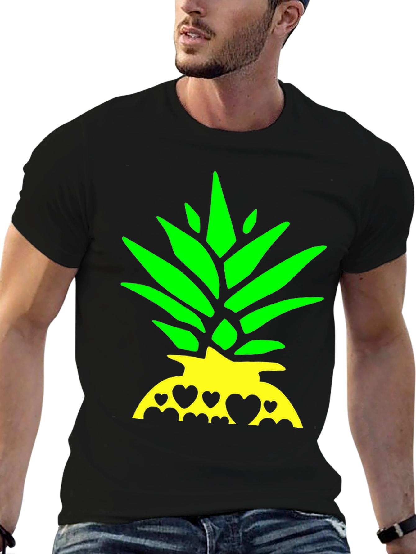 Pineapple Heart T-Shirt - Tropical Summer Tee