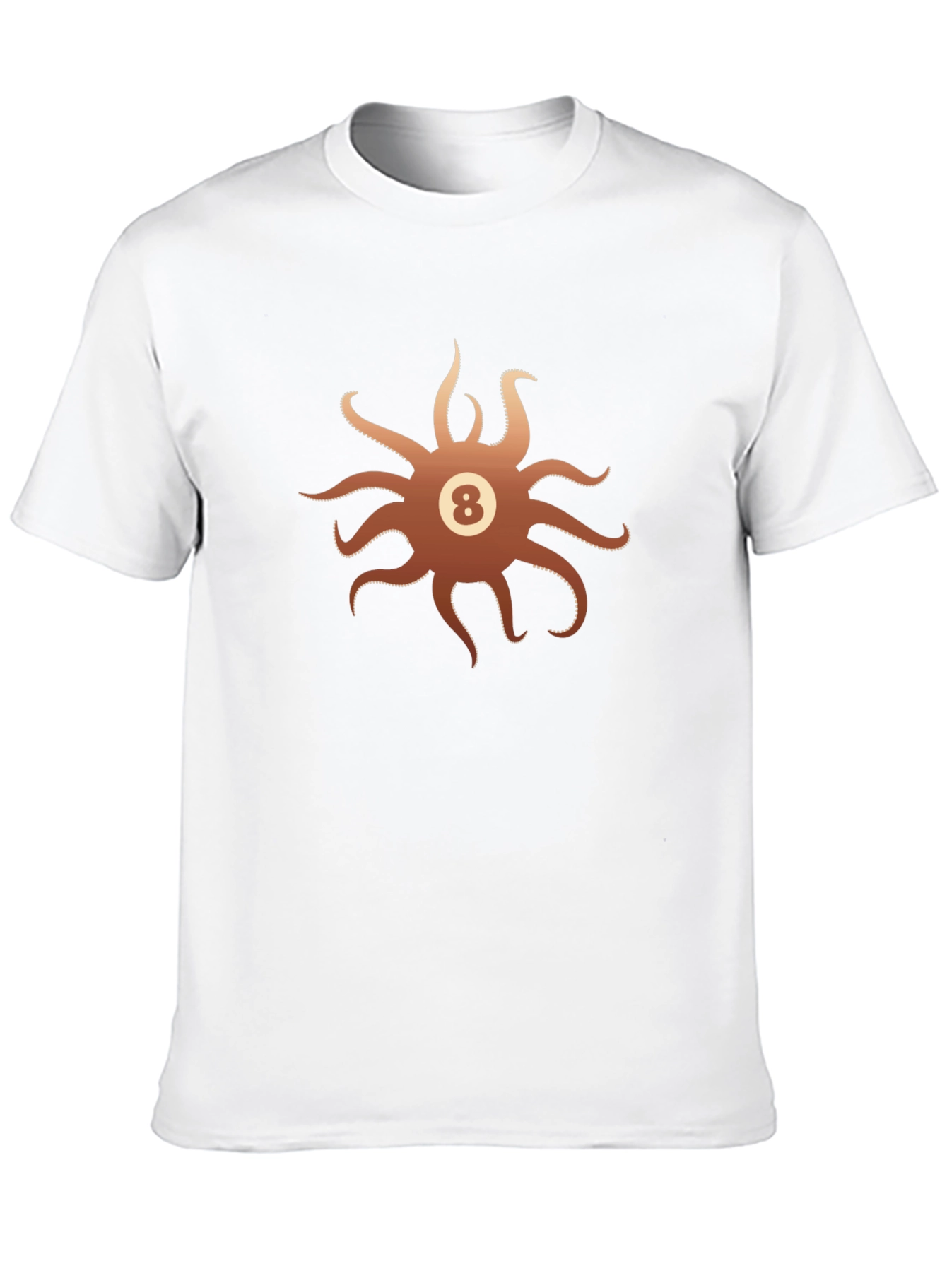 Octopus Eight Ball Graphic T-Shirt - Mens Black Tee