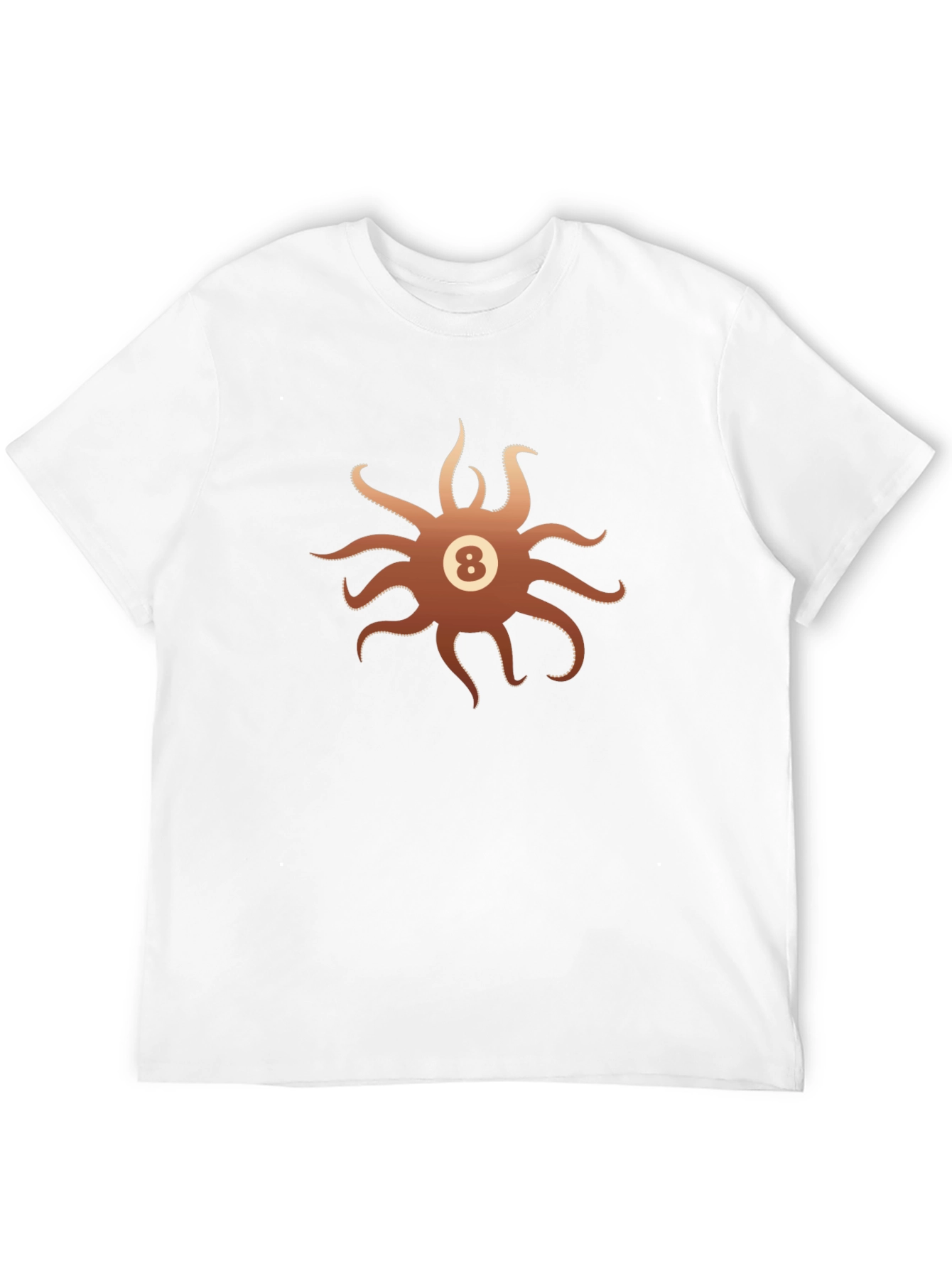 Octopus Eight Ball Graphic T-Shirt - Mens Black Tee