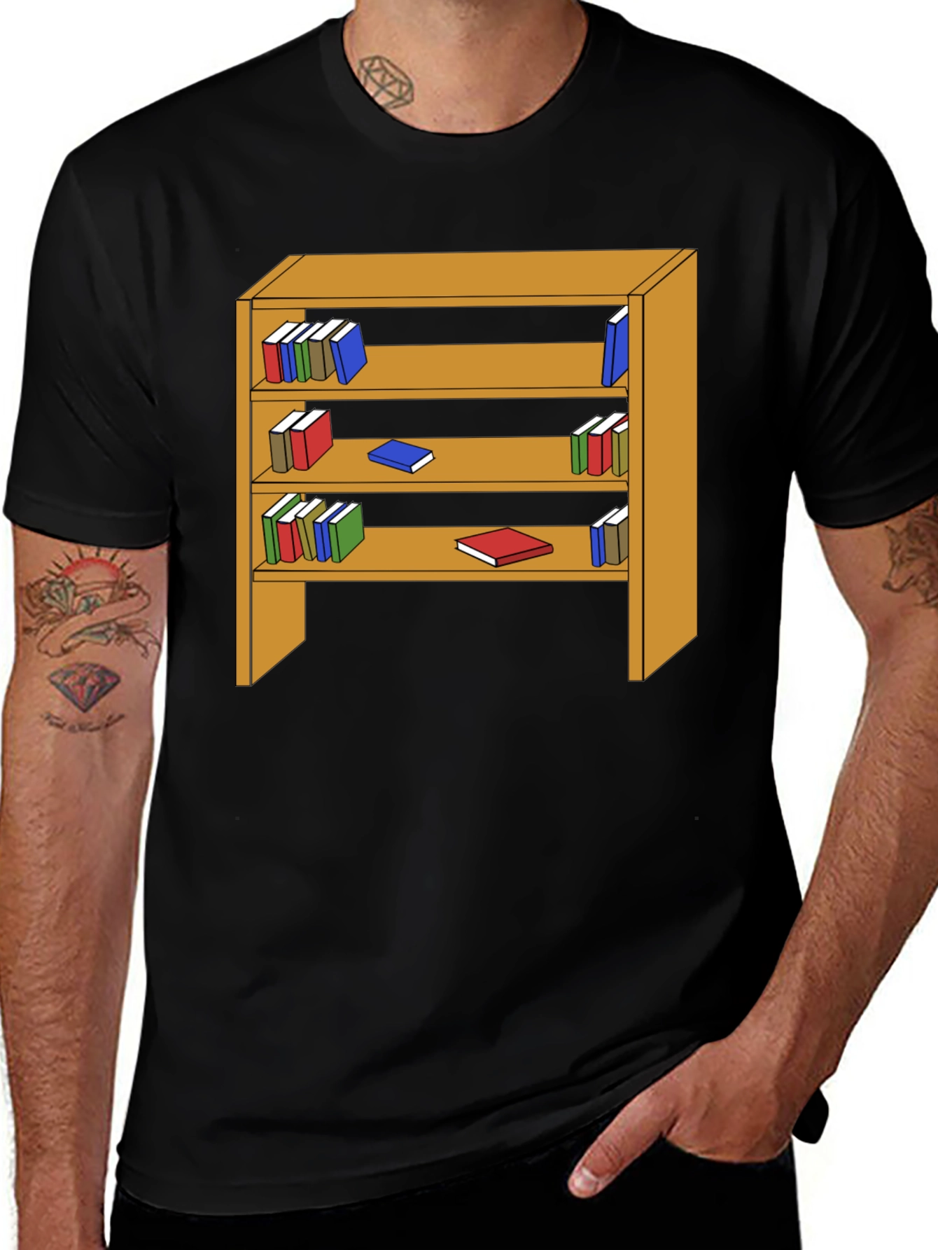 Bookcase Graphic Tee - Readers Delight
