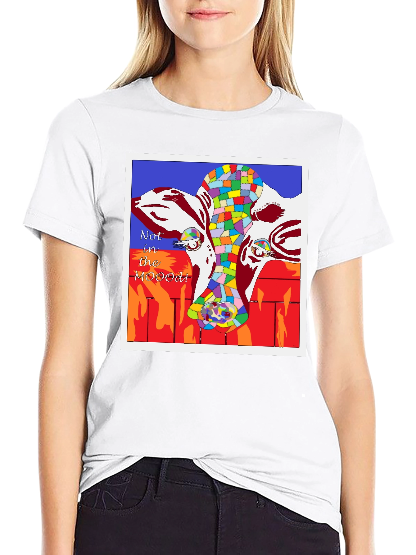 Not in the MOOD! Cow Graphic T-Shirt