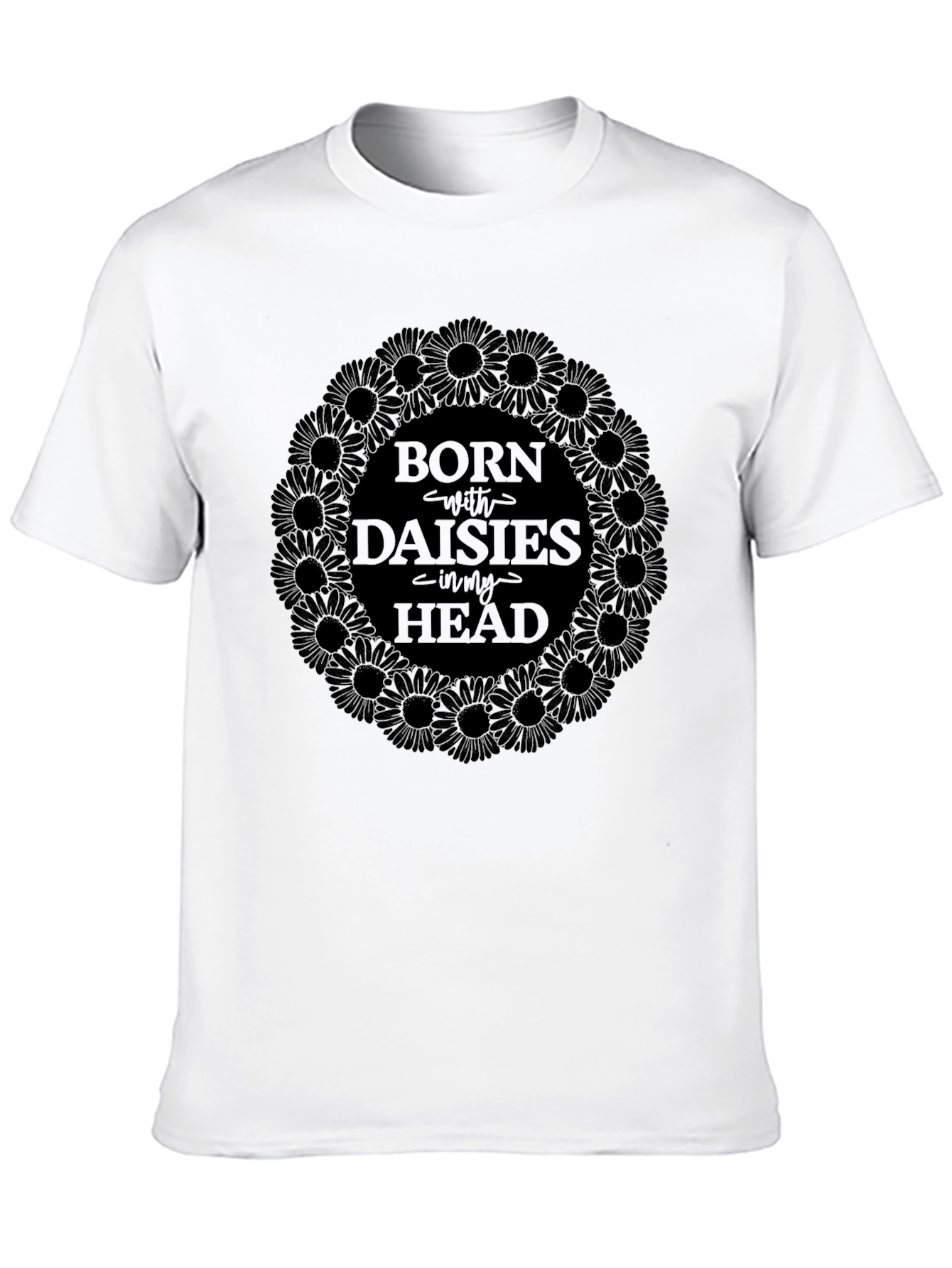 Born with Daisies T-Shirt - Dark Graphic Tee