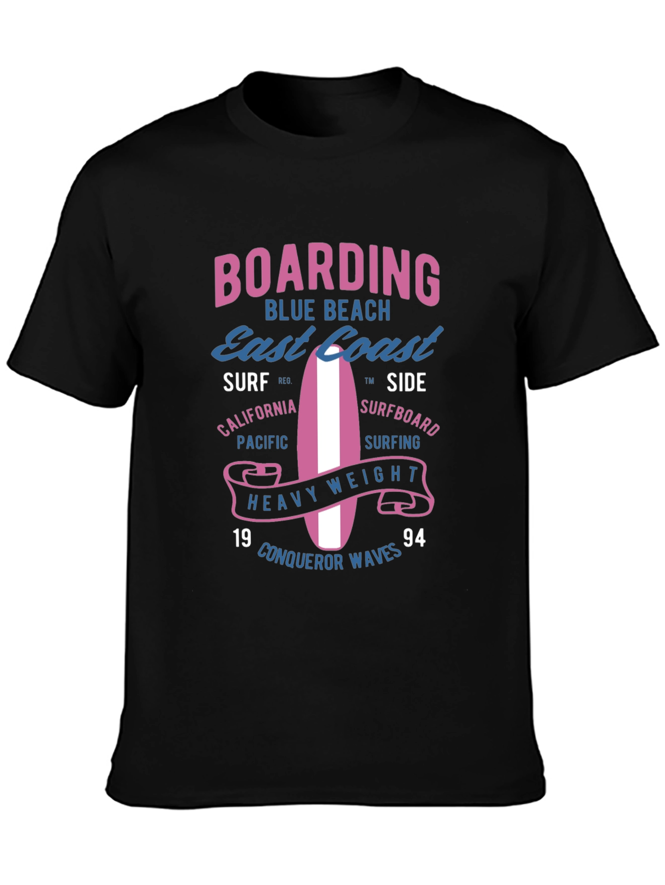 Boarding Blue Beach Graphic Tee