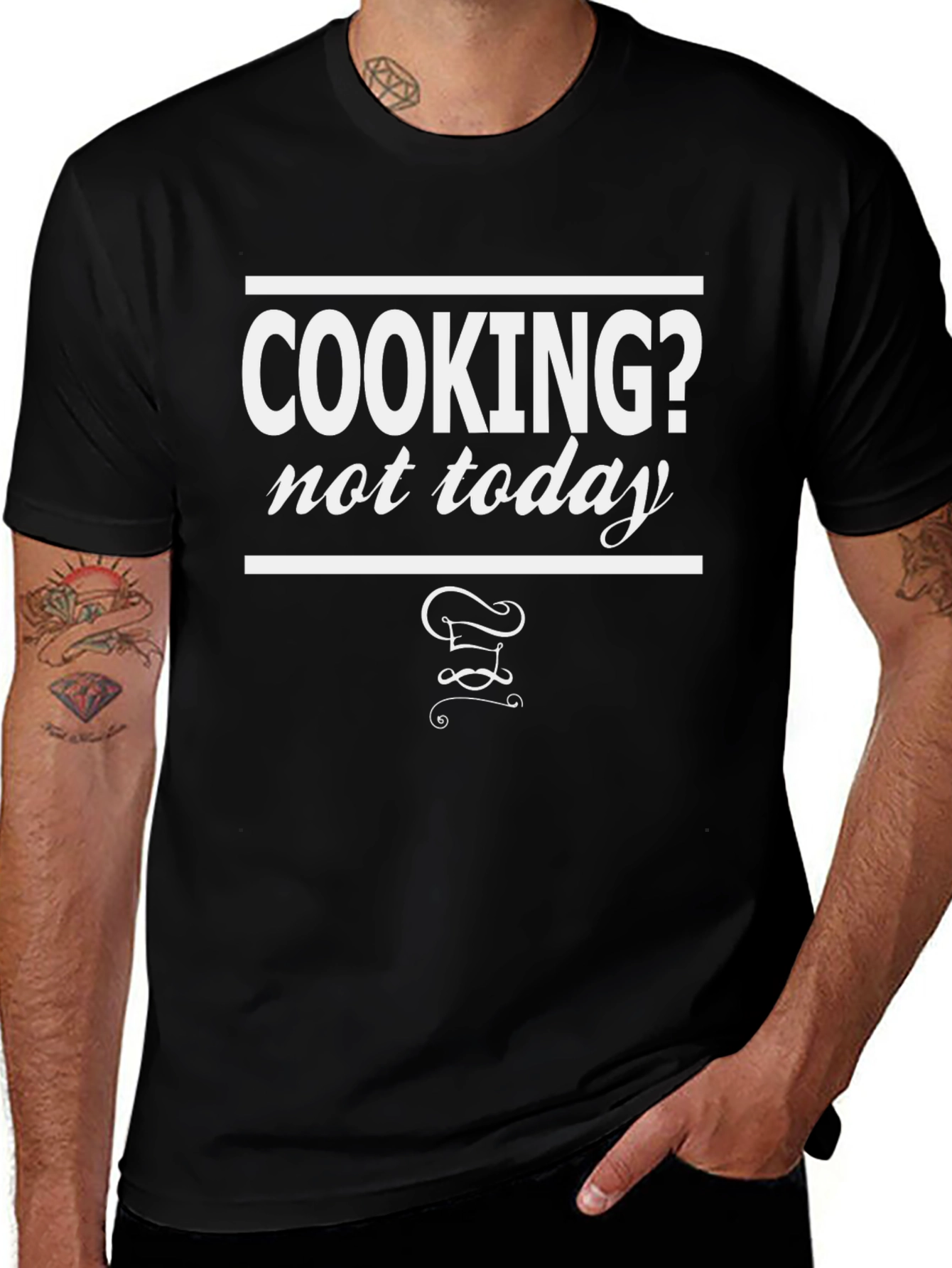 Cooking? Not Today Black Graphic Tee
