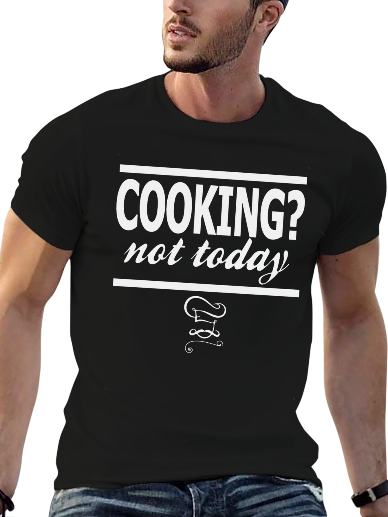 Cooking? Not Today Black Graphic Tee