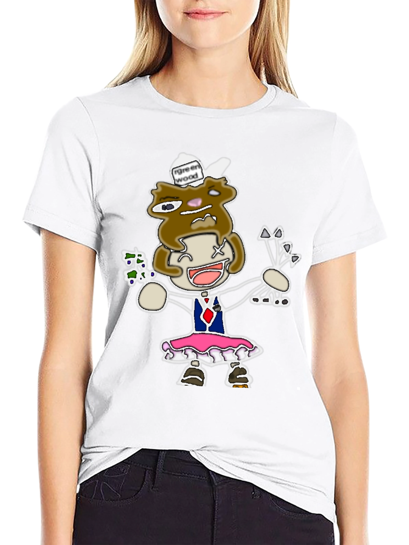 Novelty Cartoon Graphic T-Shirt