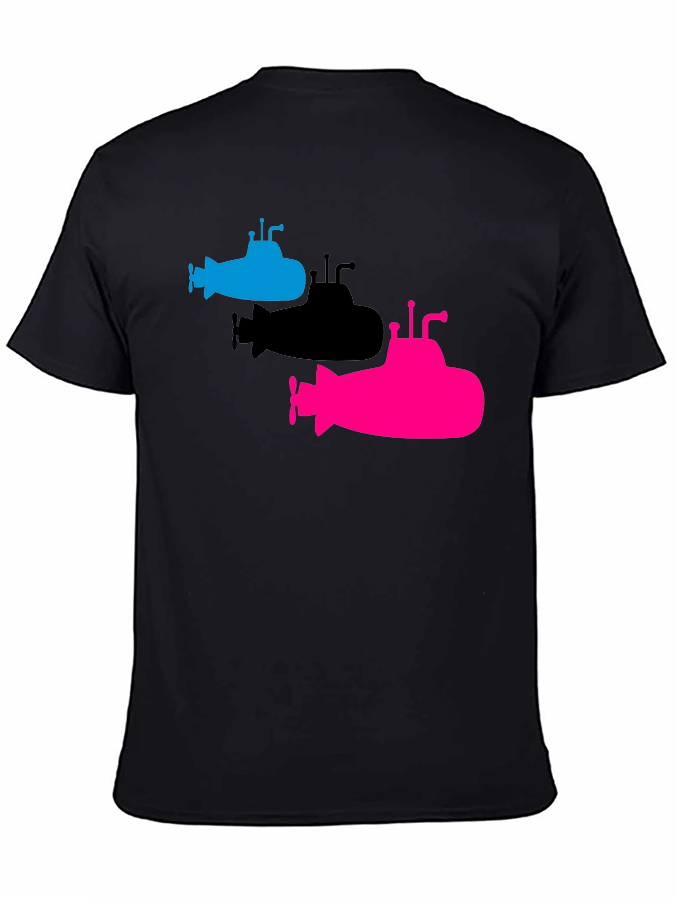 Submarine Trio Graphic Tee - Black Cotton T-Shirt