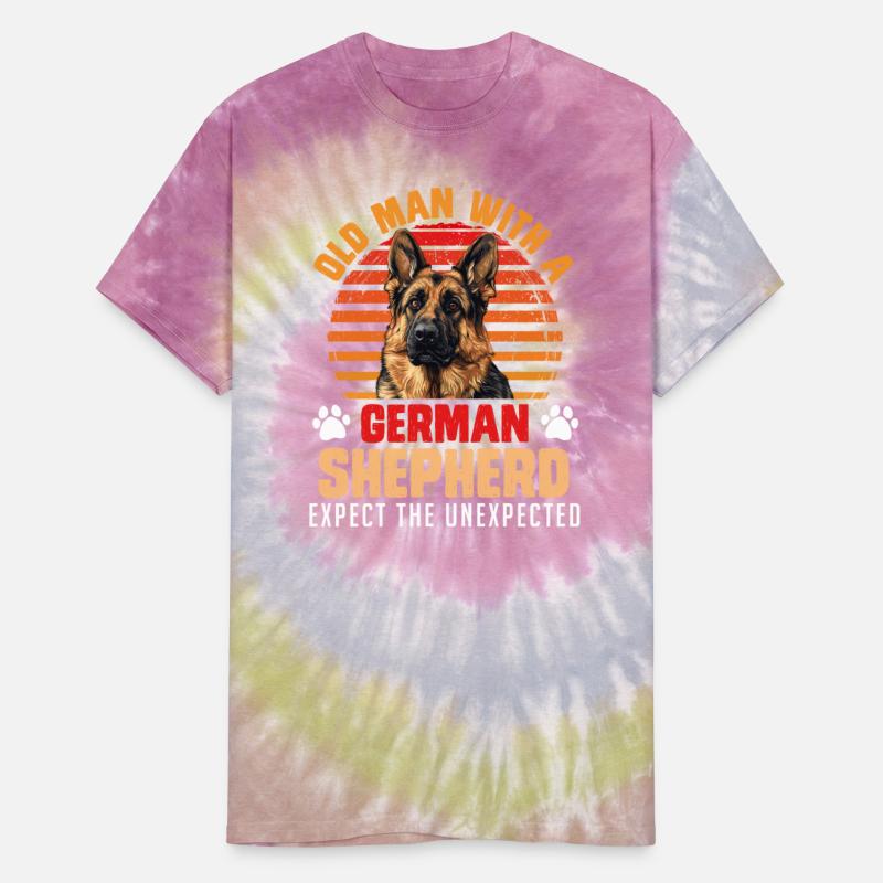 Dog Dad OLD MAN WITH A GERMAN SHEPHERD Dog