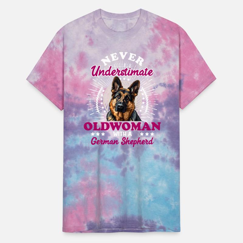 Dog Granny NEVER UNDERESTIMATE AN OLD WOMAN GERMAN