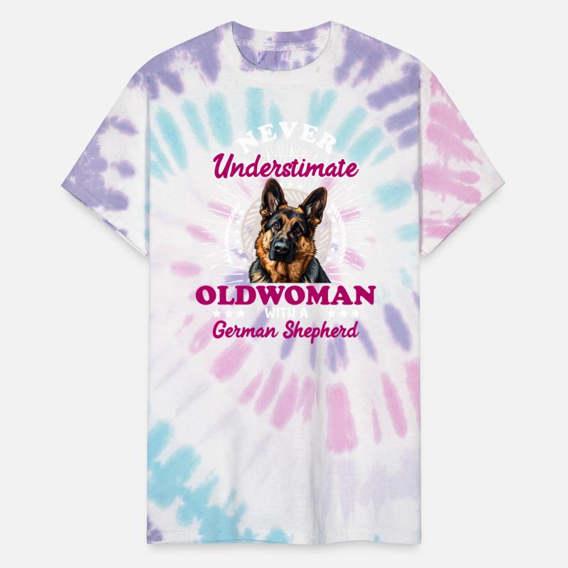 Dog Granny NEVER UNDERESTIMATE AN OLD WOMAN GERMAN