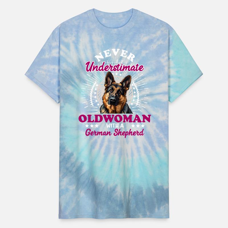Dog Granny NEVER UNDERESTIMATE AN OLD WOMAN GERMAN