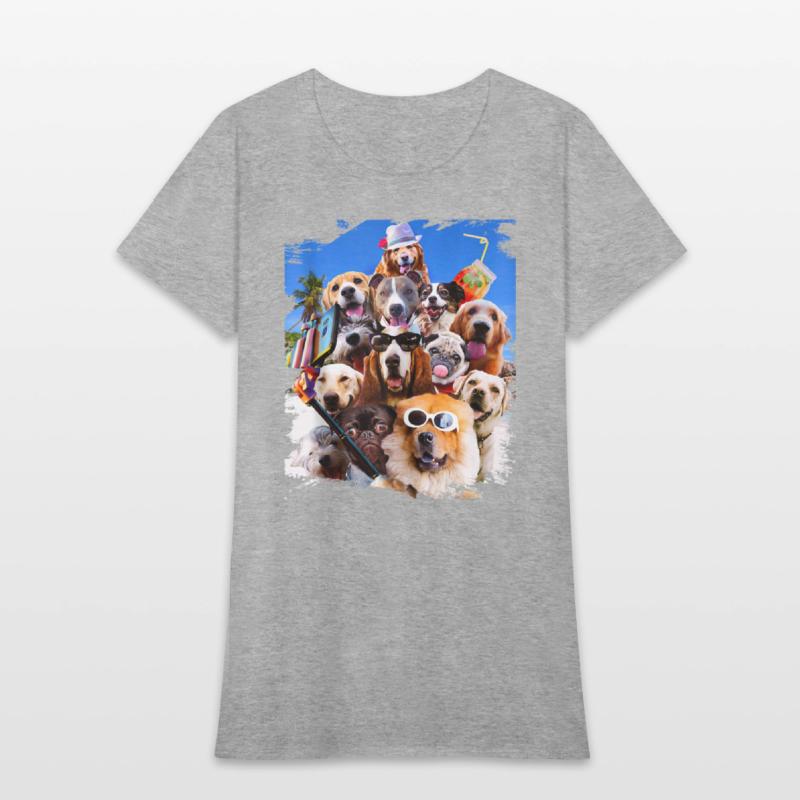 Dog Selfie Wearing Glasses Tank Top