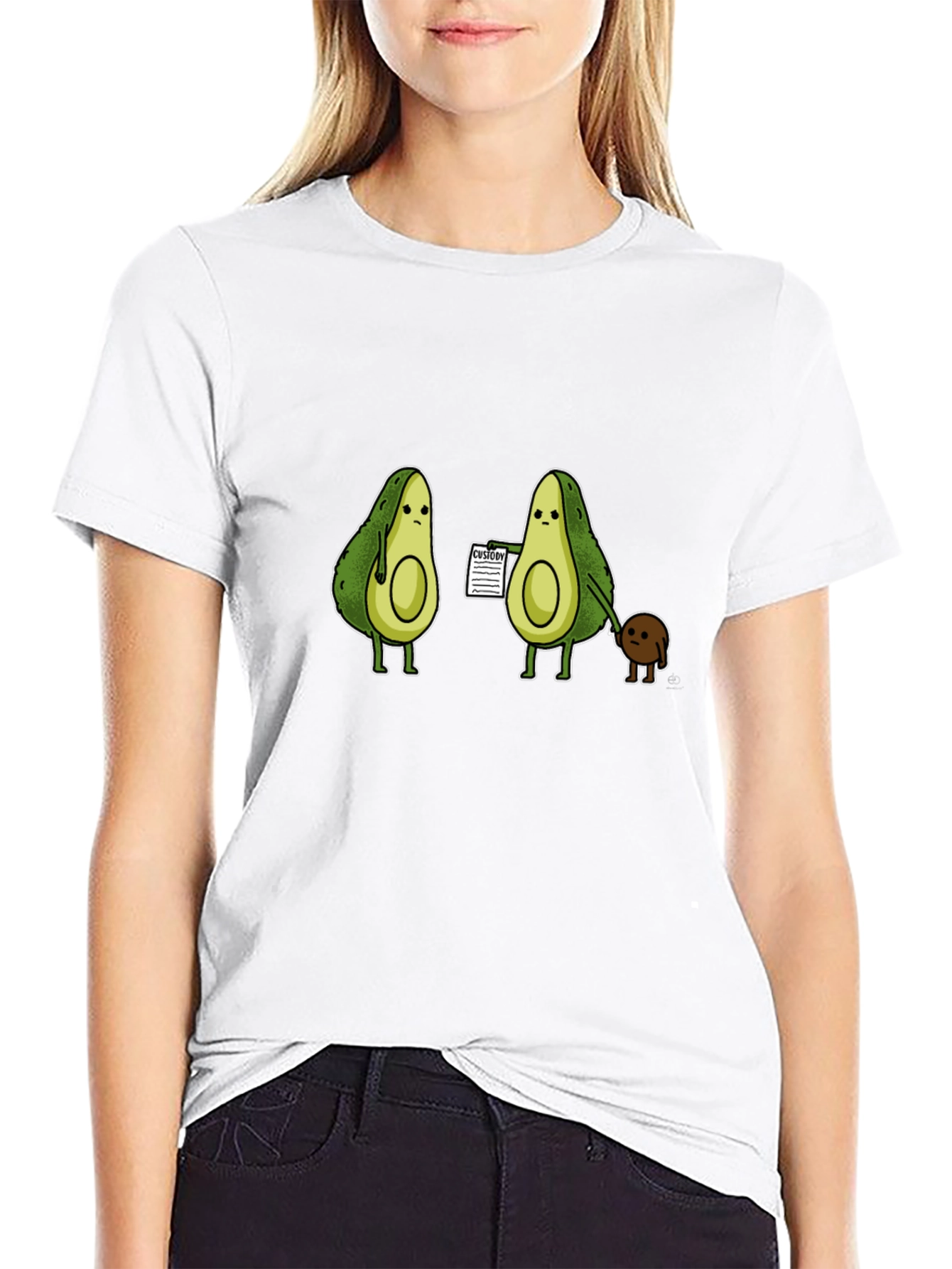 Avocado Custody T-Shirt - Humorous Graphic Tee