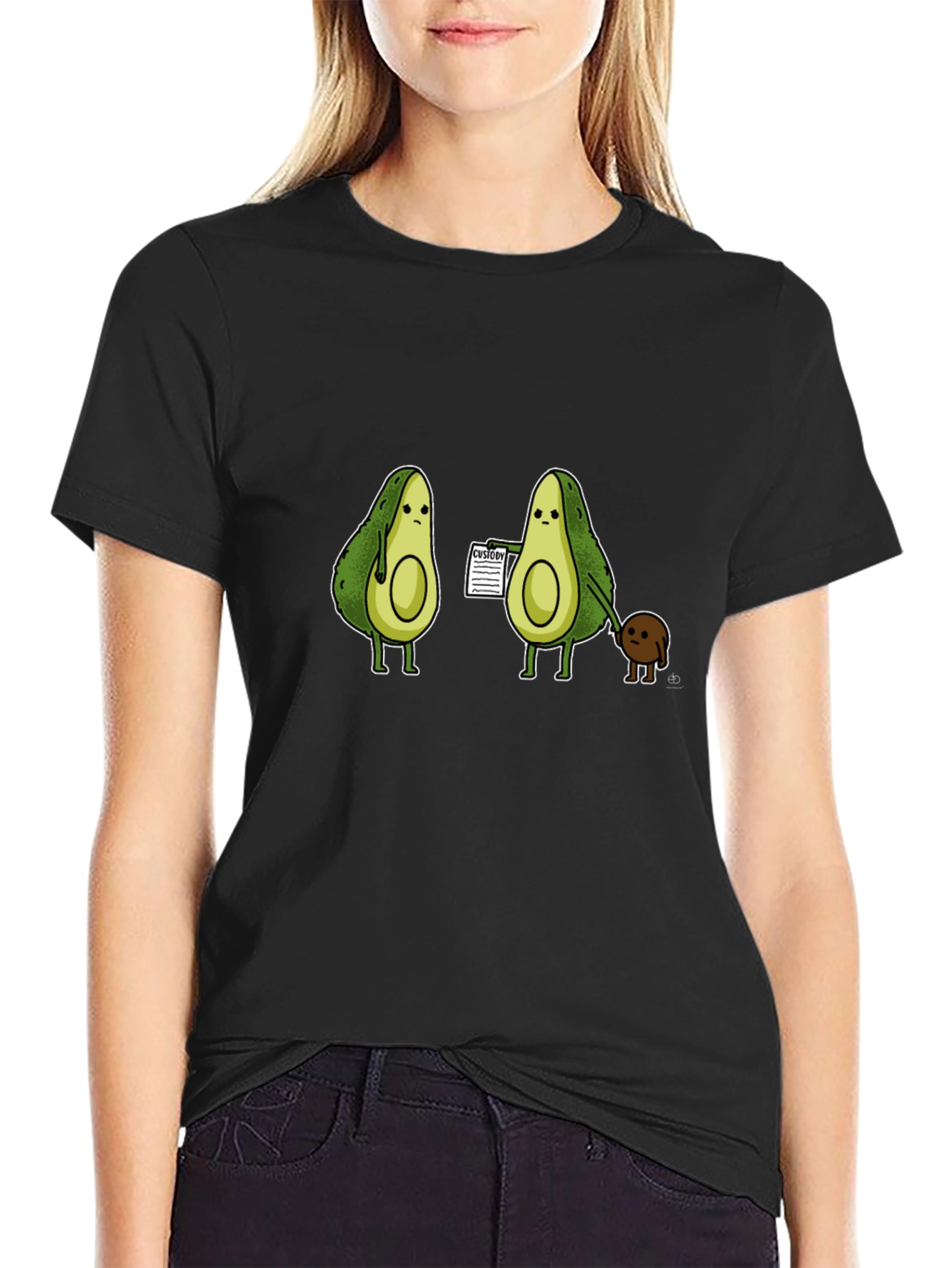 Avocado Custody T-Shirt - Humorous Graphic Tee