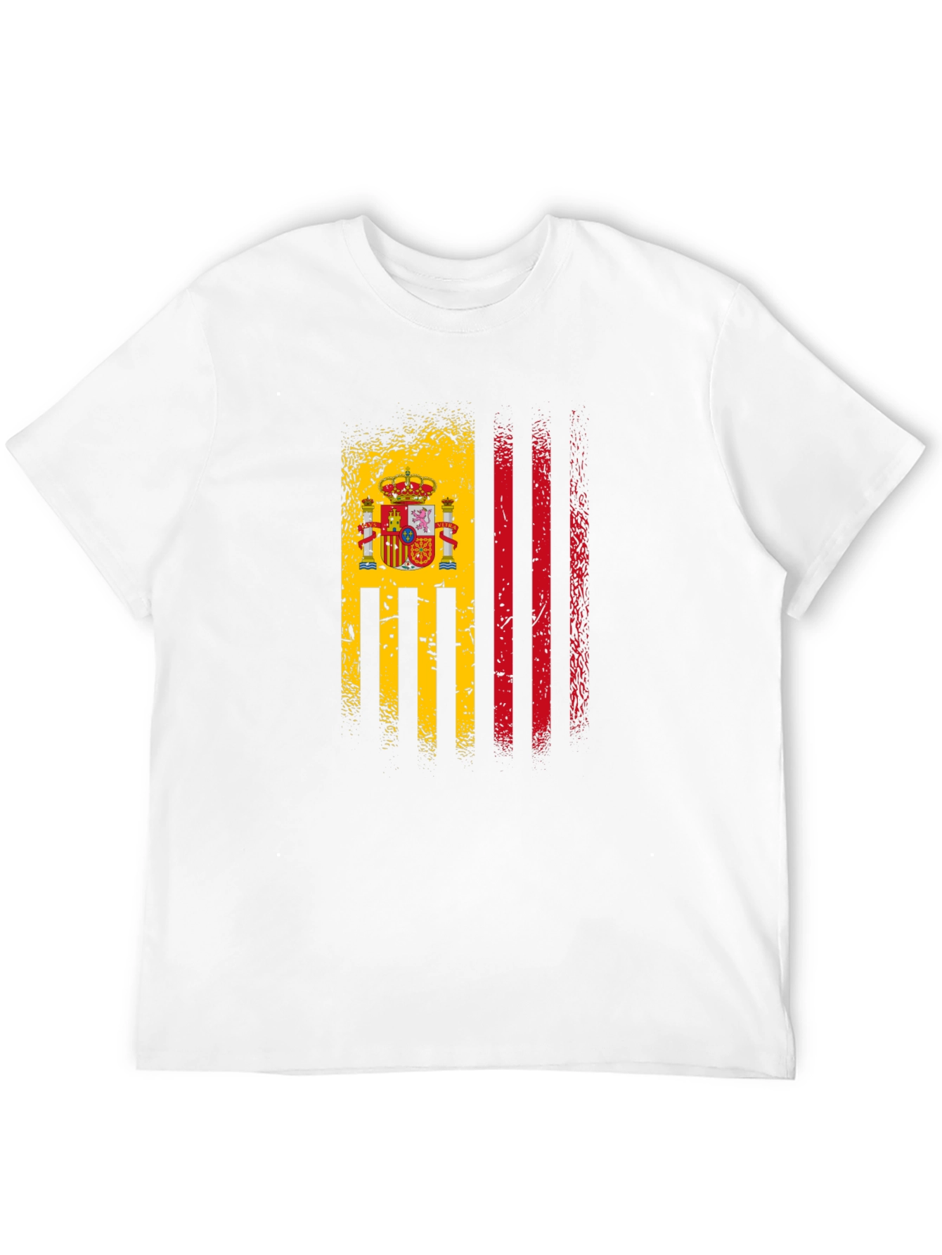 Spain Flag Graphic T-Shirt - Black