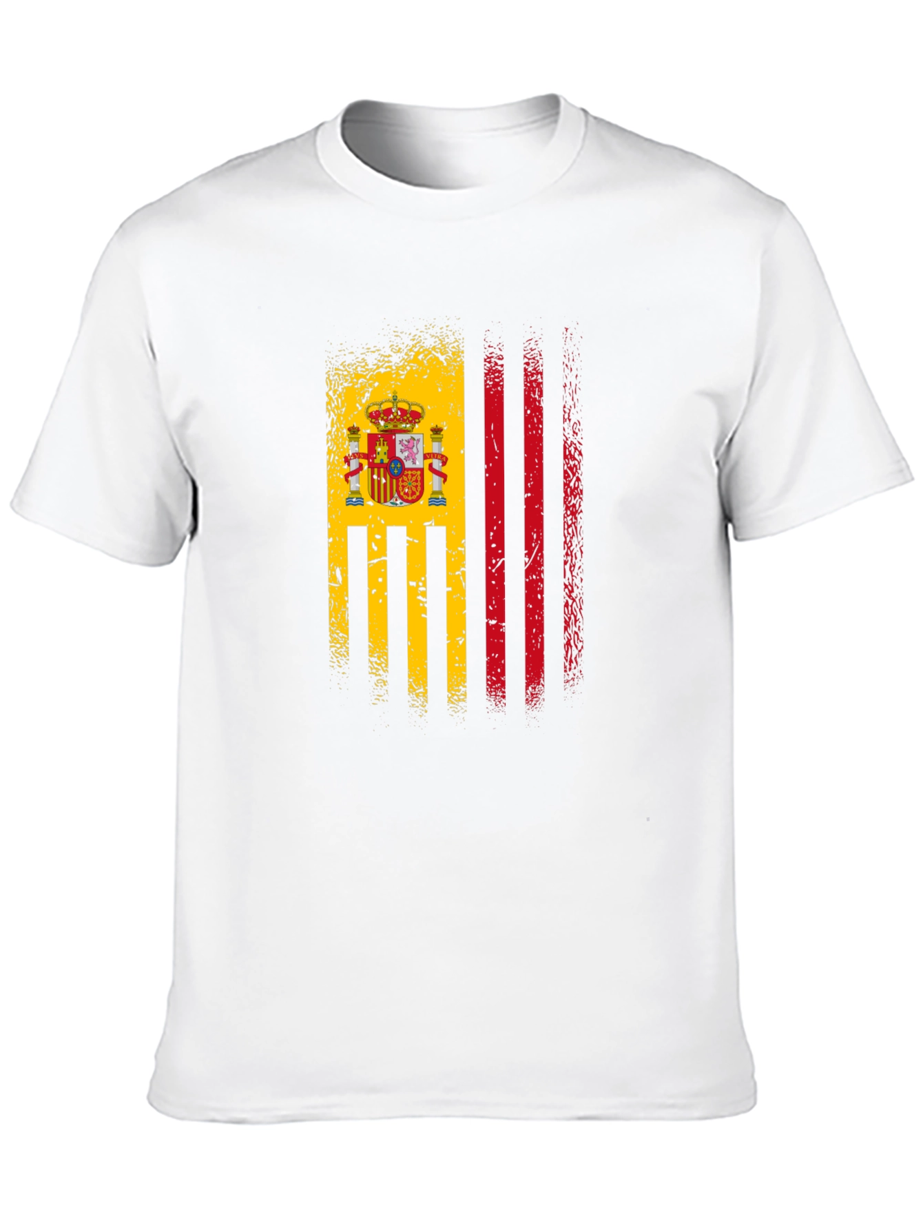 Spain Flag Graphic T-Shirt - Black