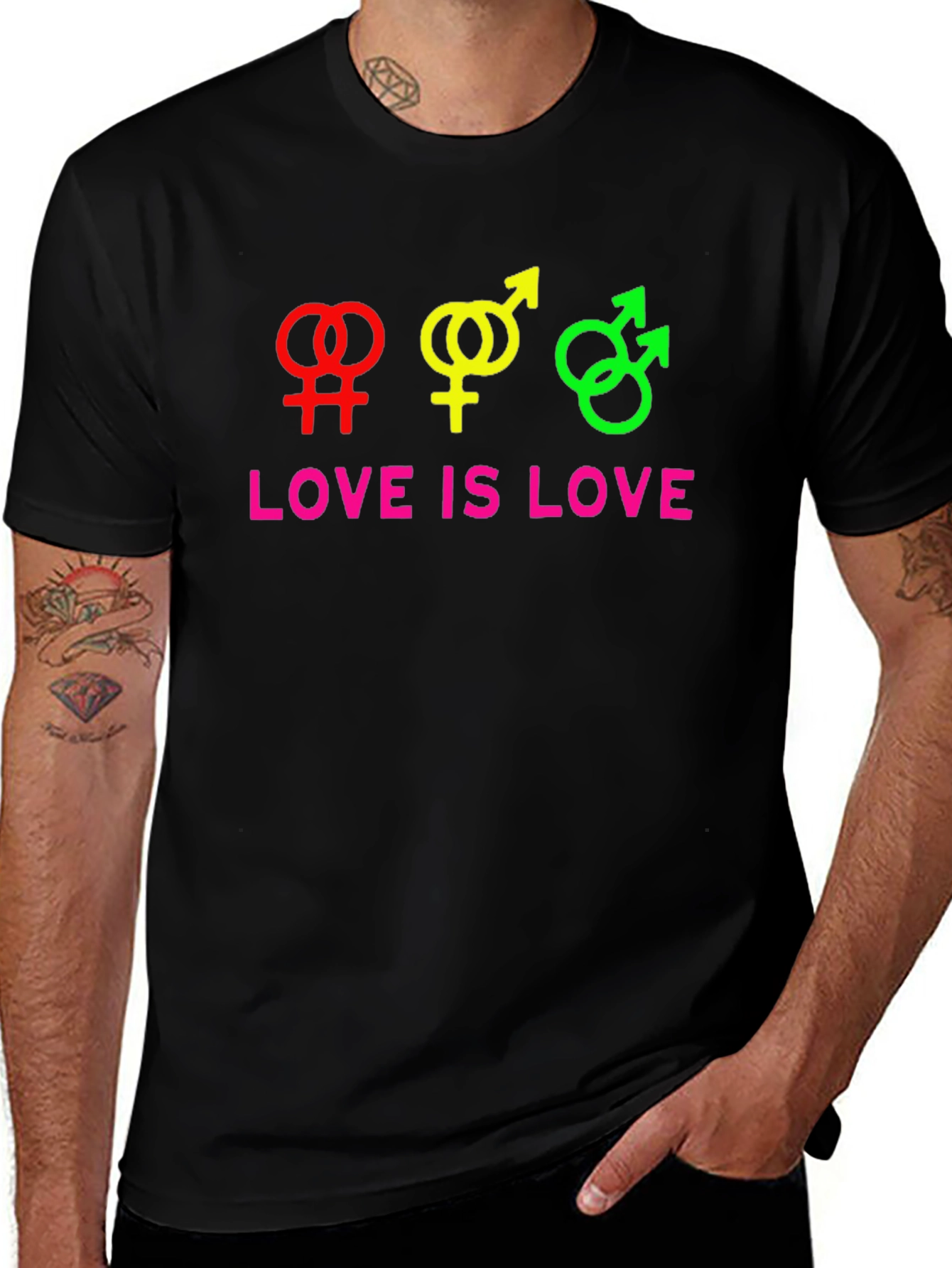 Love Is Love Rainbow LGBTQ+ Pride T-Shirt
