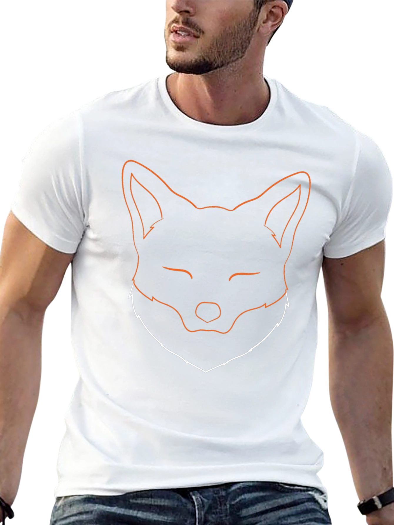 Fox Outline Graphic Tee - Unisex Soft Cotton