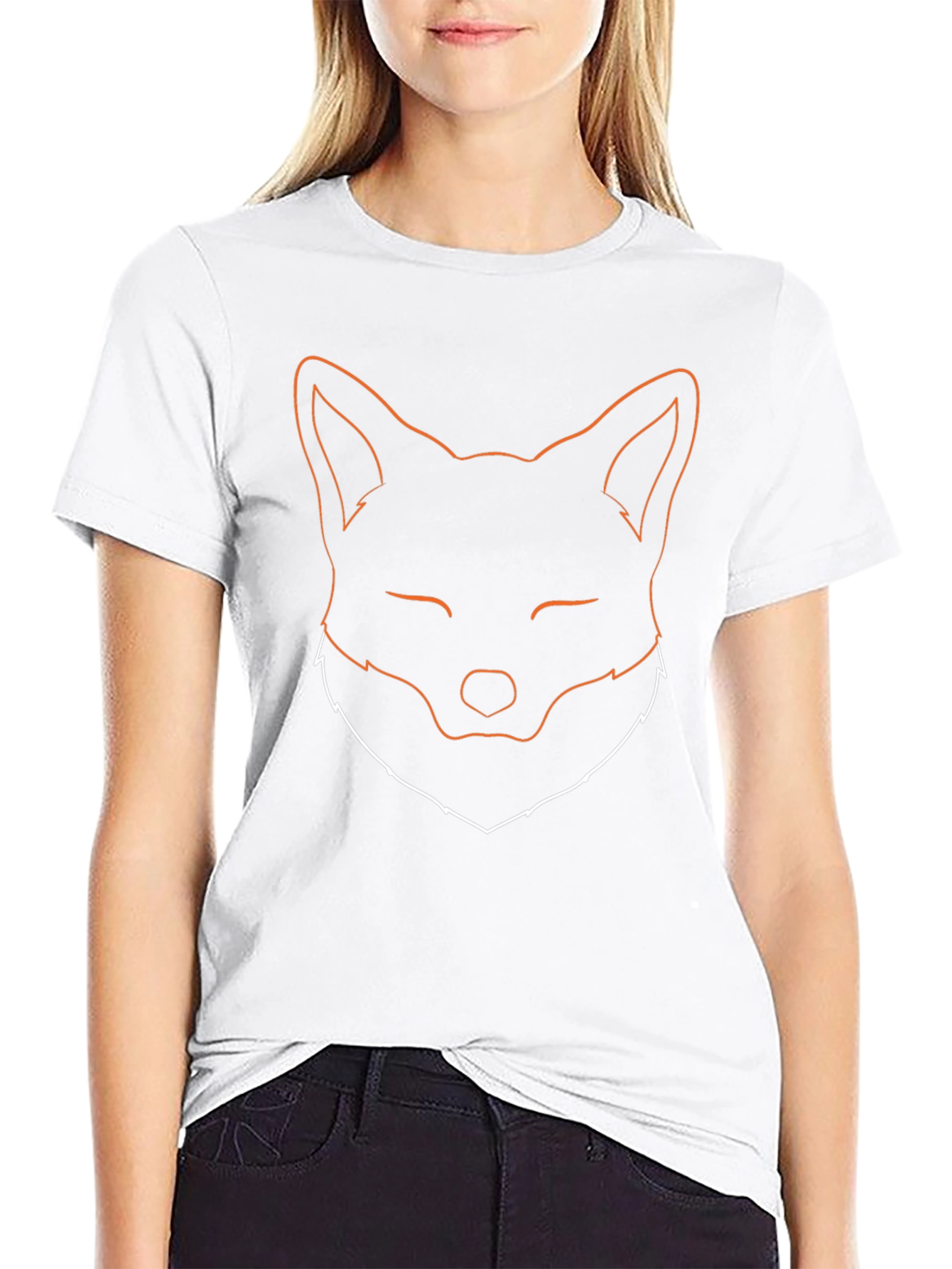 Fox Outline Graphic Tee - Unisex Soft Cotton