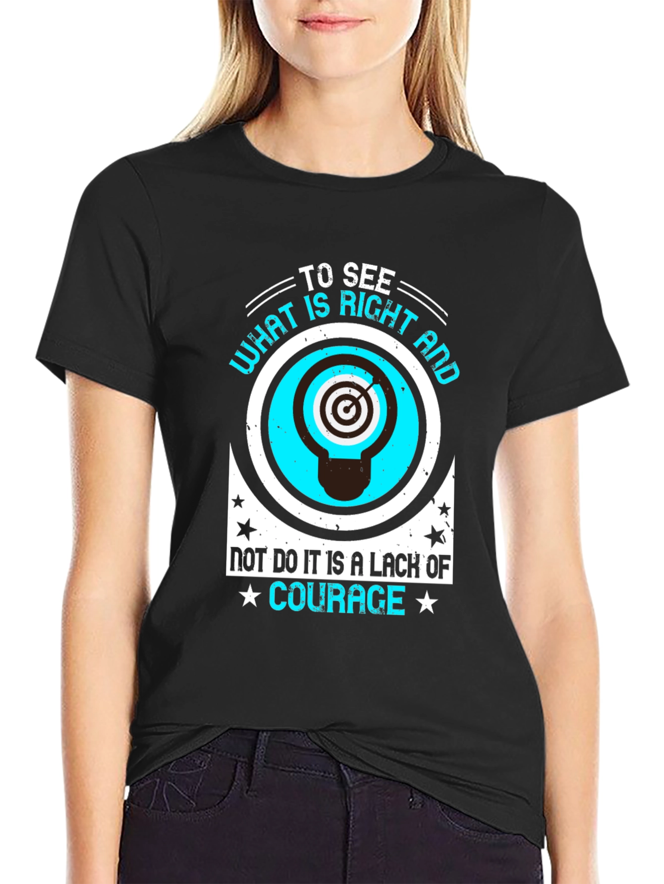 Courage Graphic T-Shirt - Inspirational Message