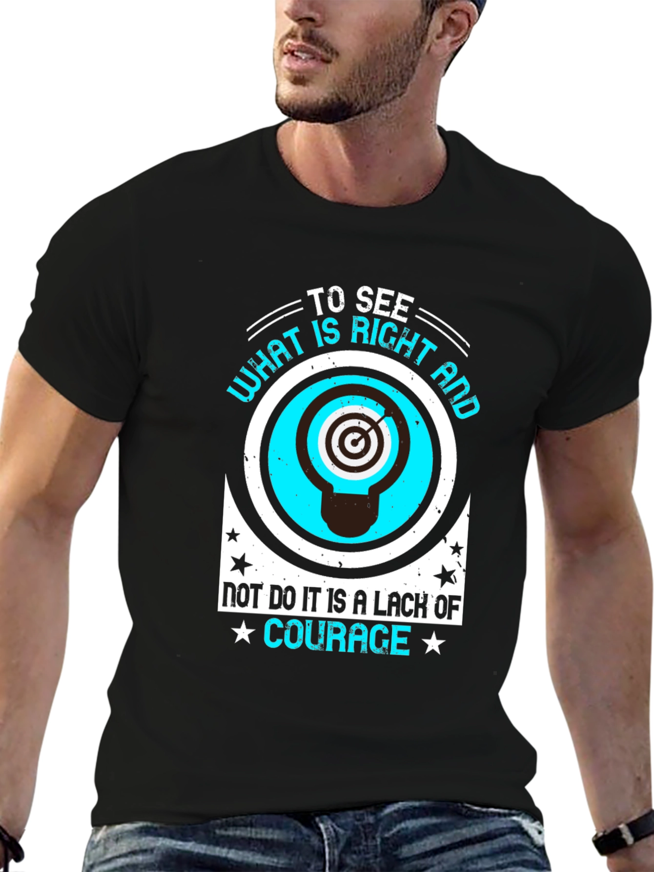 Courage Graphic T-Shirt - Inspirational Message