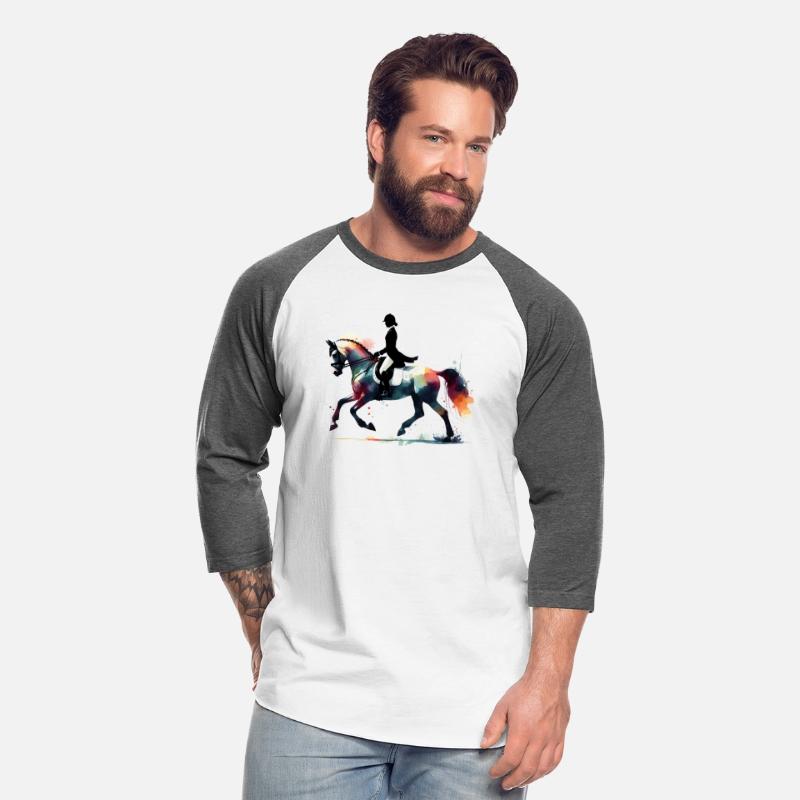 Dressage rider colorful