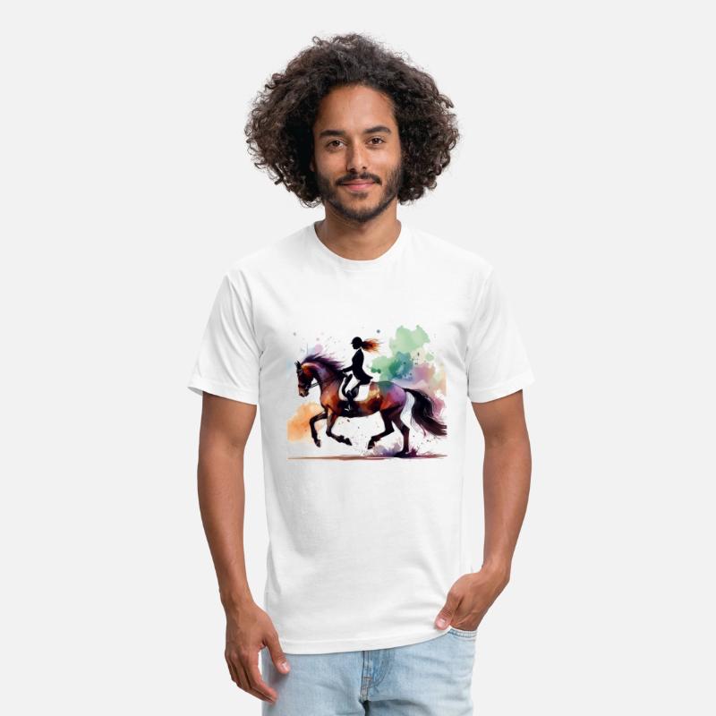 dressage riderin colorful