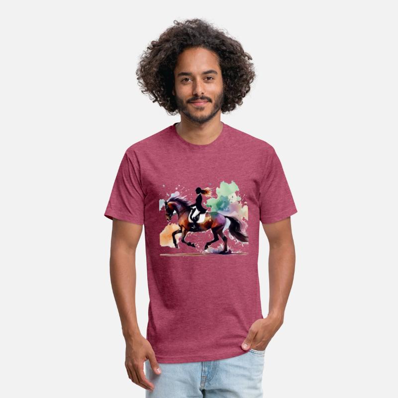 dressage riderin colorful