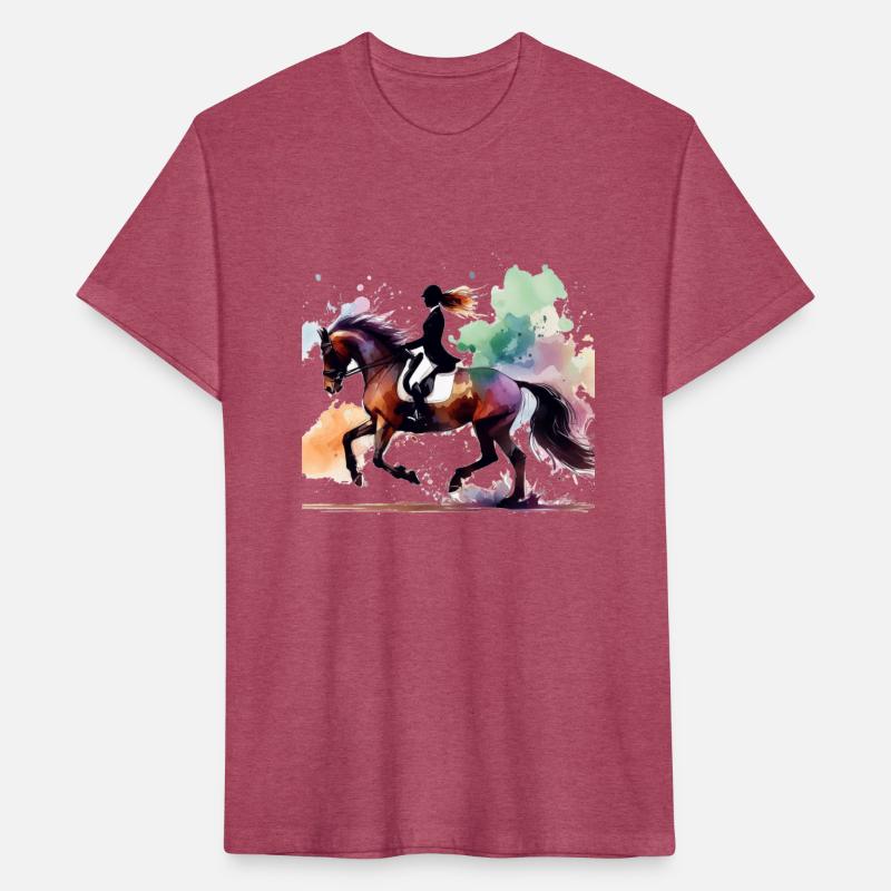 dressage riderin colorful