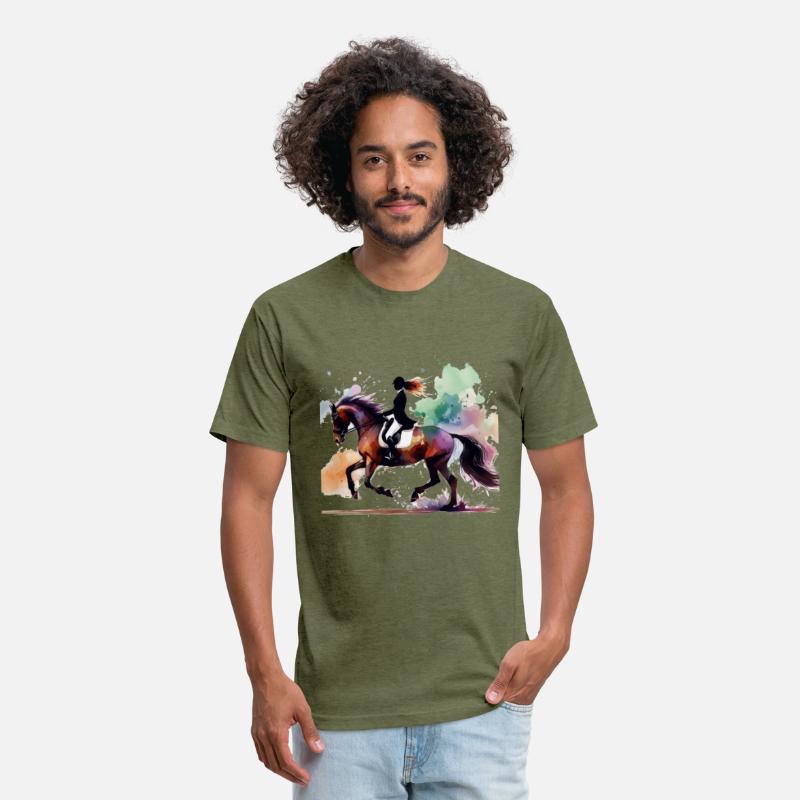 dressage riderin colorful