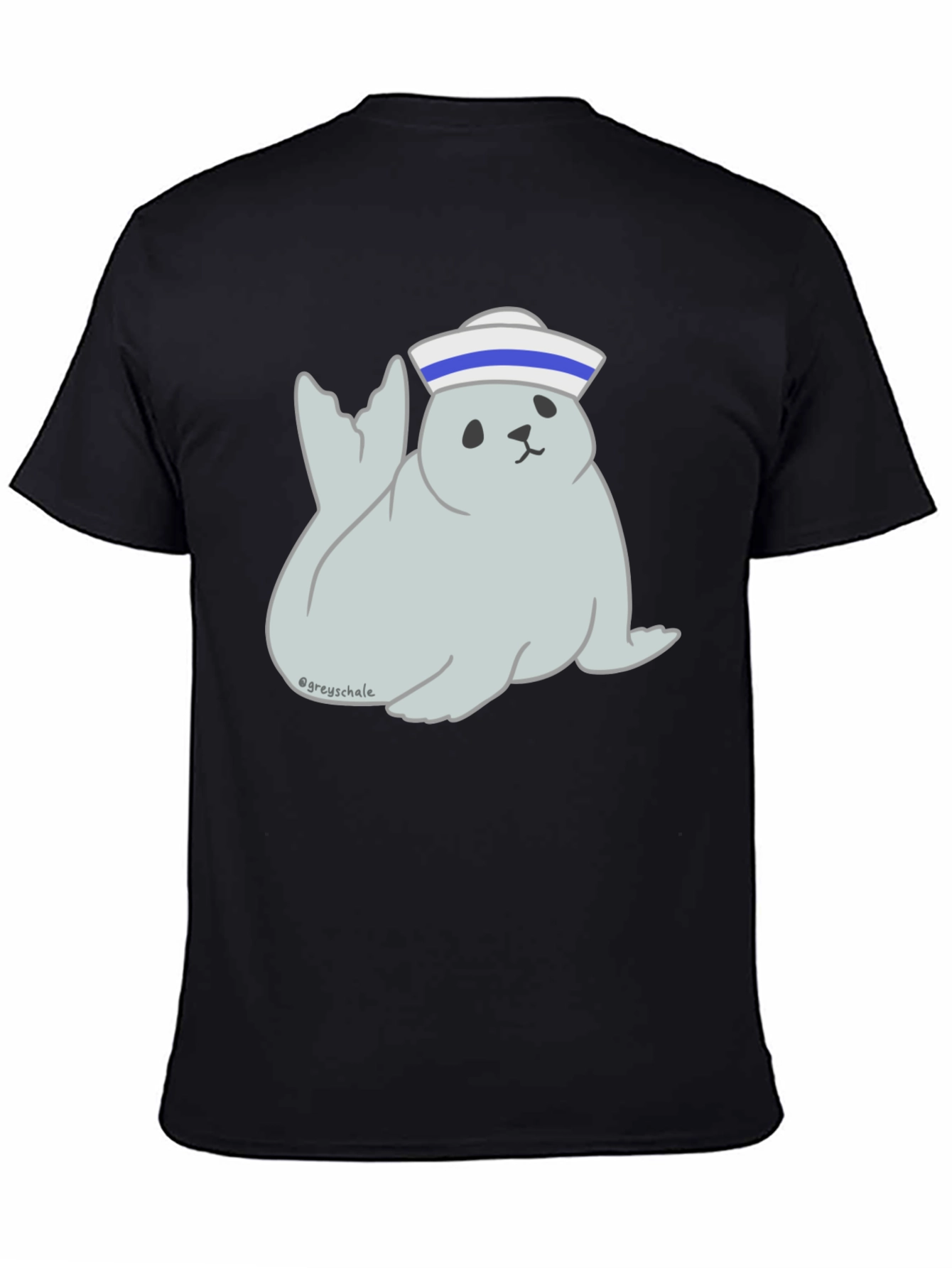 Seal Sailor Cartoon T-Shirt - Cute Nautical Design