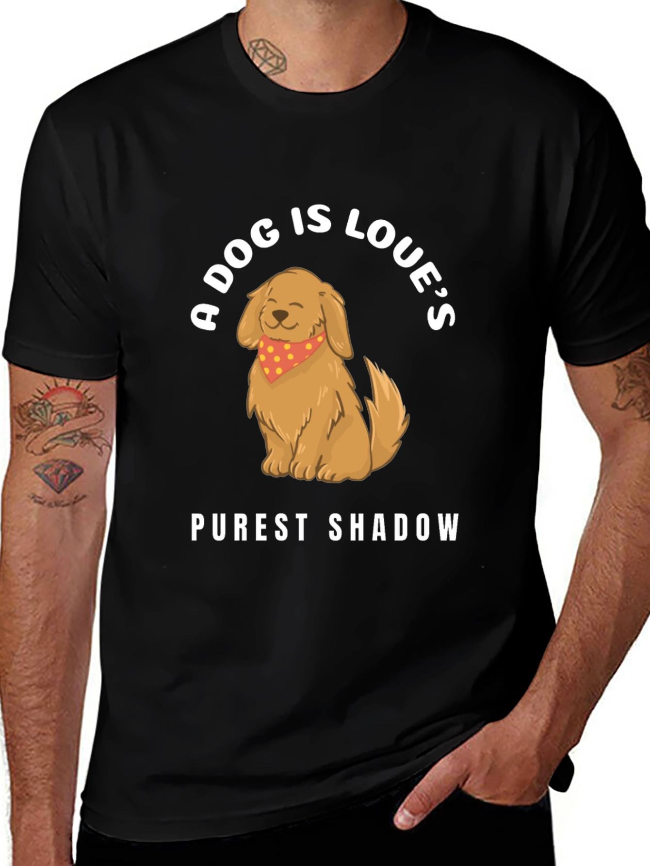 A Dog Is Loves Purest Shadow Graphic T-Shirt