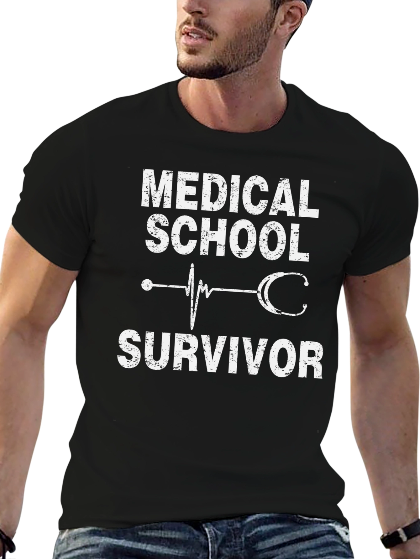Medical School Survivor Graphic Tee - Black
