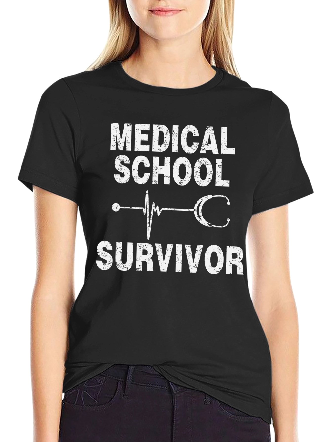 Medical School Survivor Graphic Tee - Black