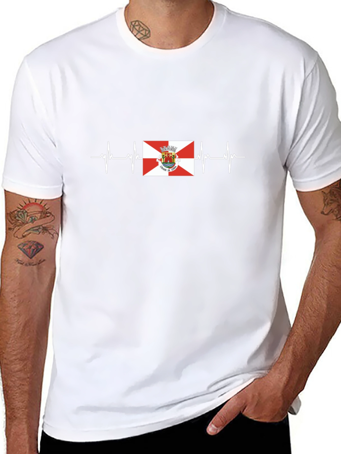 Santa Catarina Brazil Flag Heartbeat T-Shirt