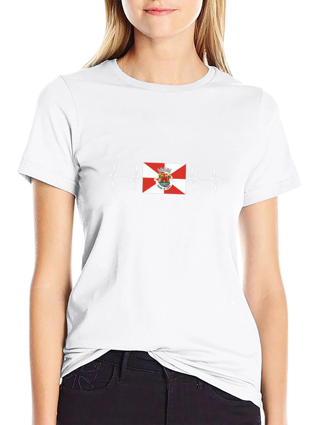 Santa Catarina Brazil Flag Heartbeat T-Shirt