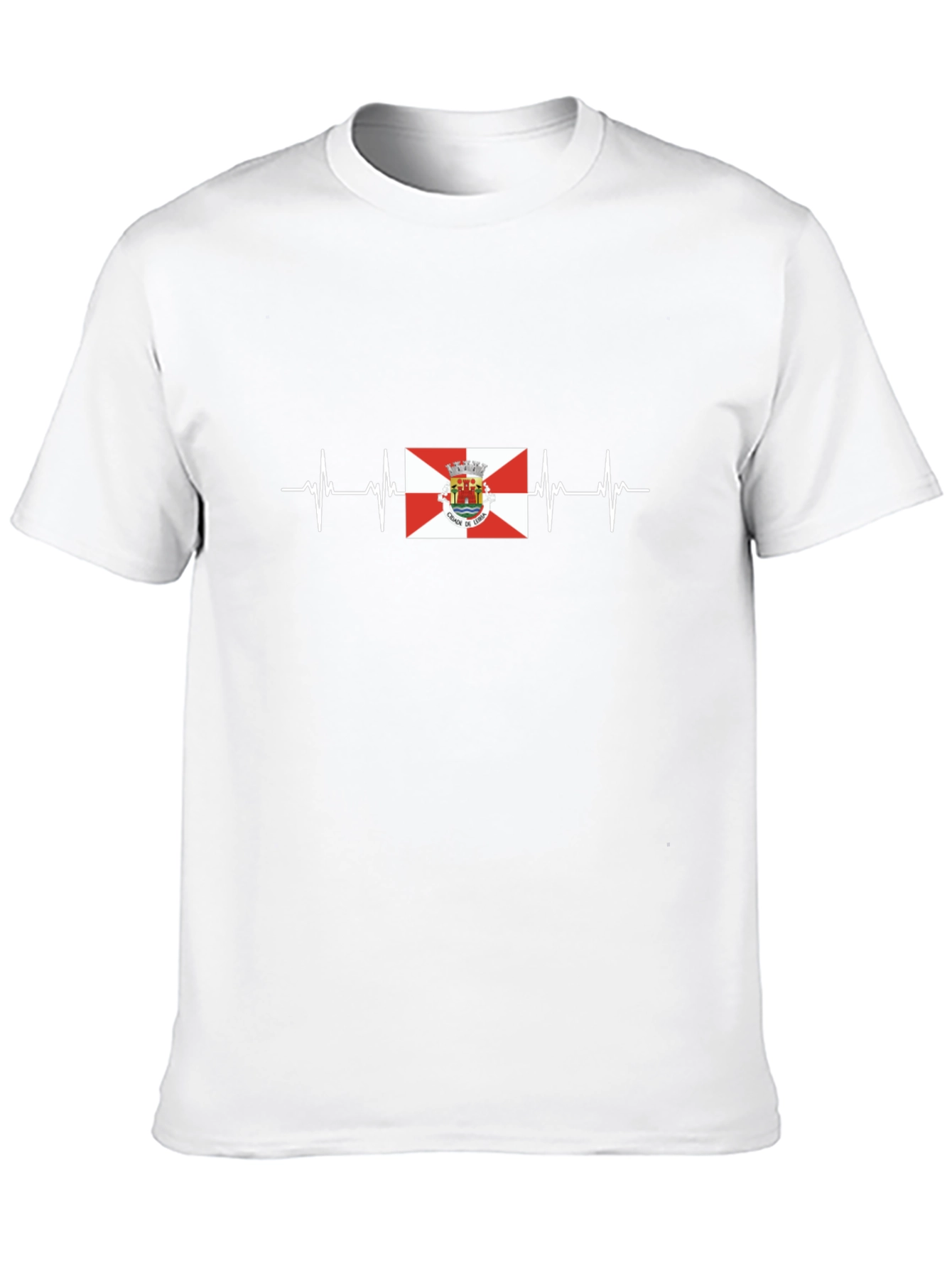 Santa Catarina Brazil Flag Heartbeat T-Shirt