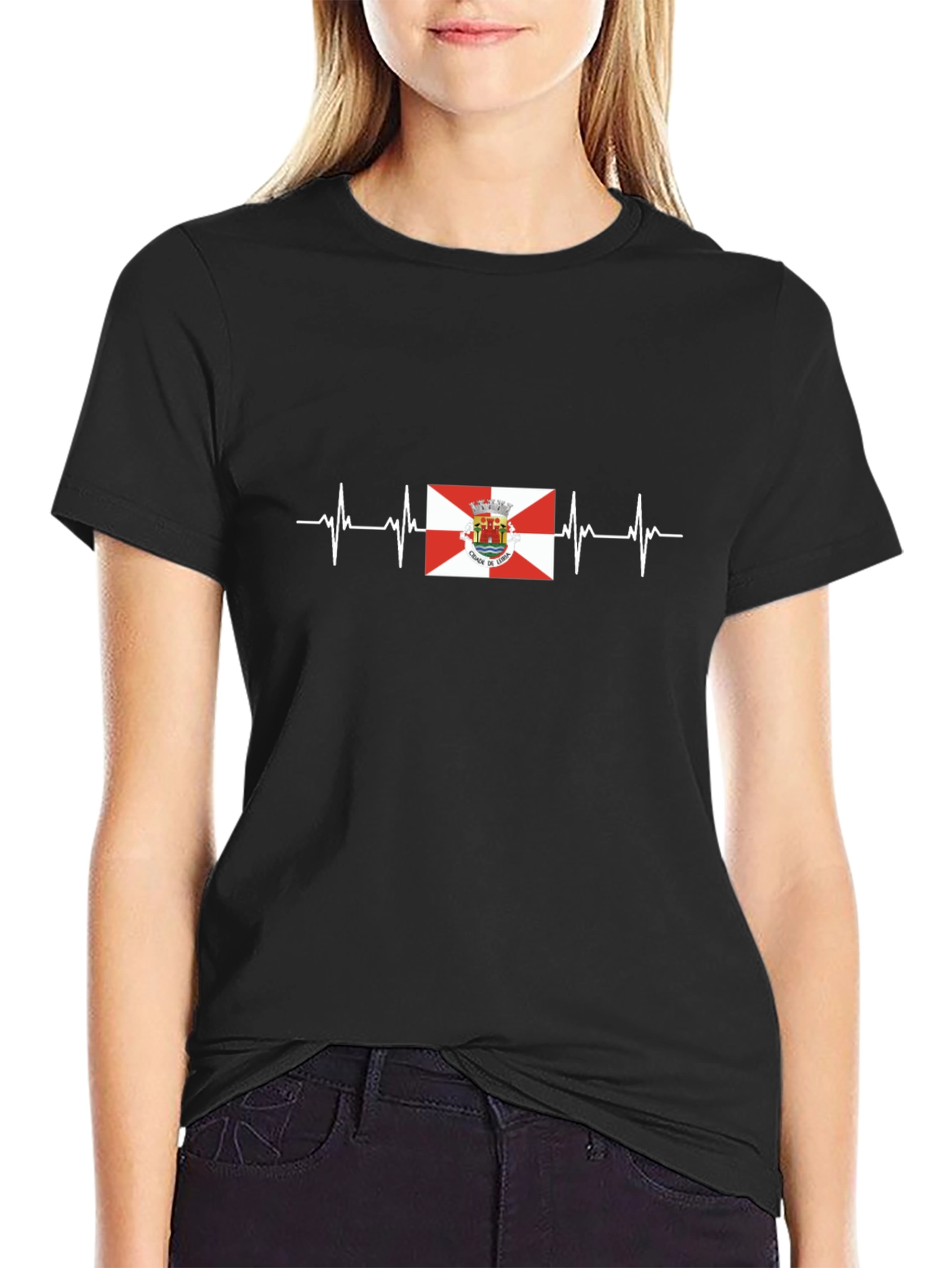 Santa Catarina Brazil Flag Heartbeat T-Shirt