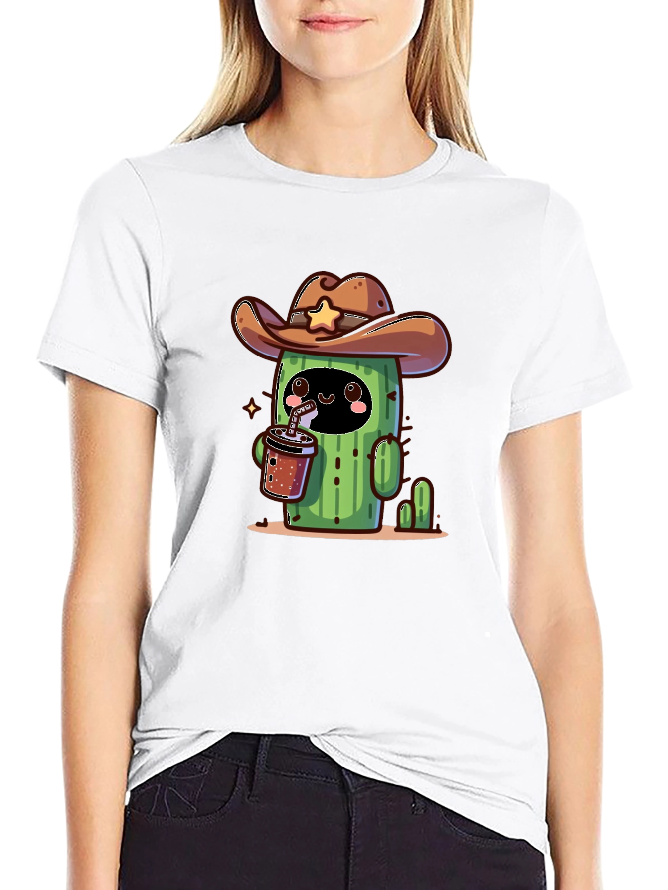 Cowboy Cactus T-Shirt - Cute Graphic Tee
