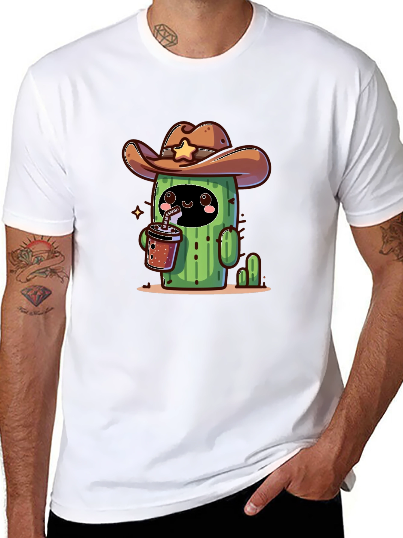 Cowboy Cactus T-Shirt - Cute Graphic Tee