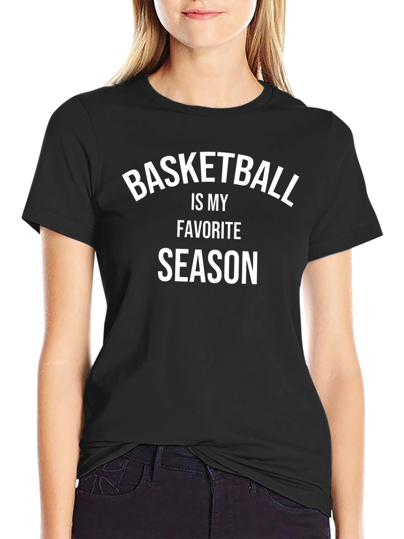 Basketball Is My Favorite Season Black T-Shirt