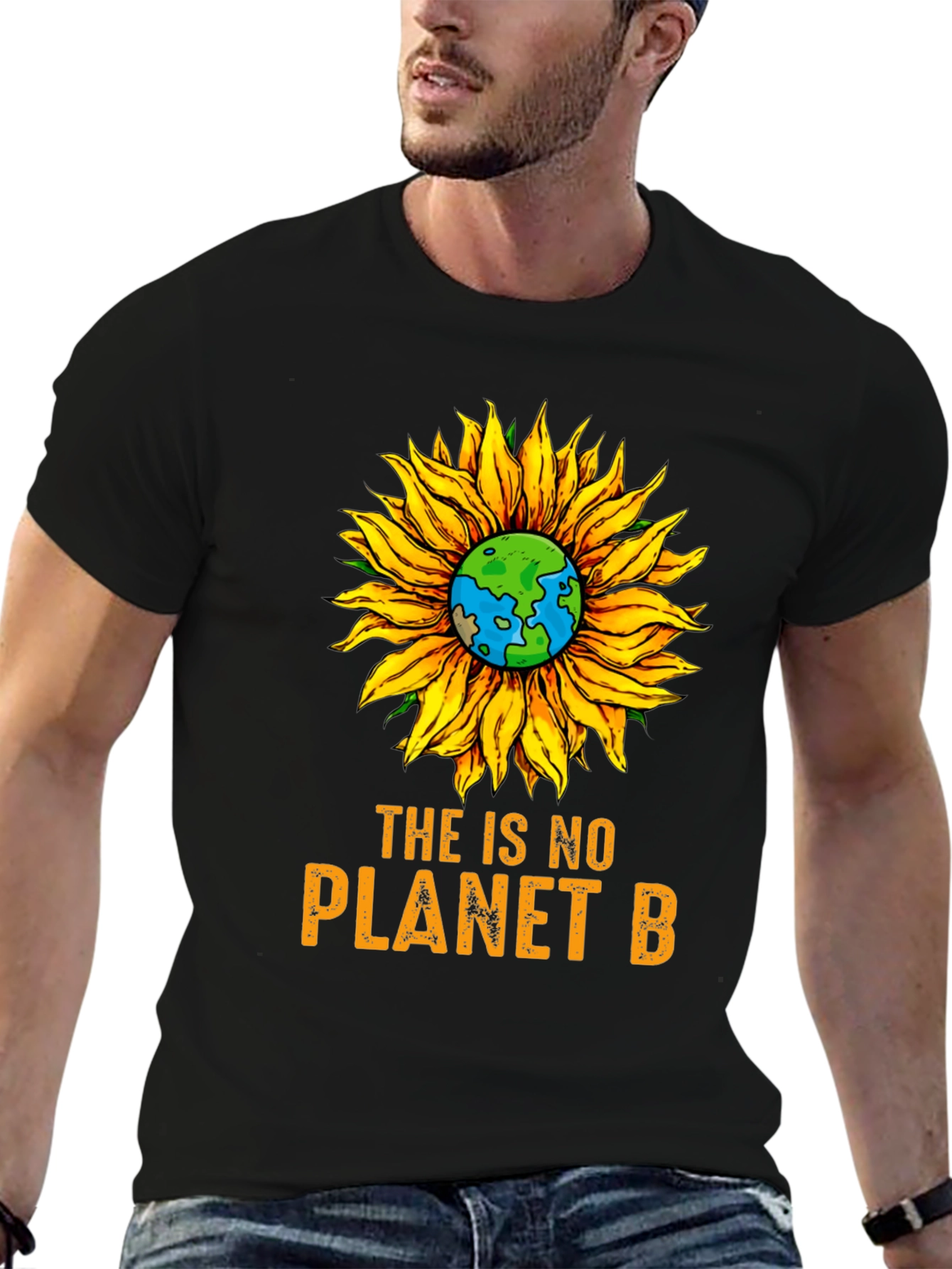 No Planet B Sunflower Graphic Tee - Earth Day