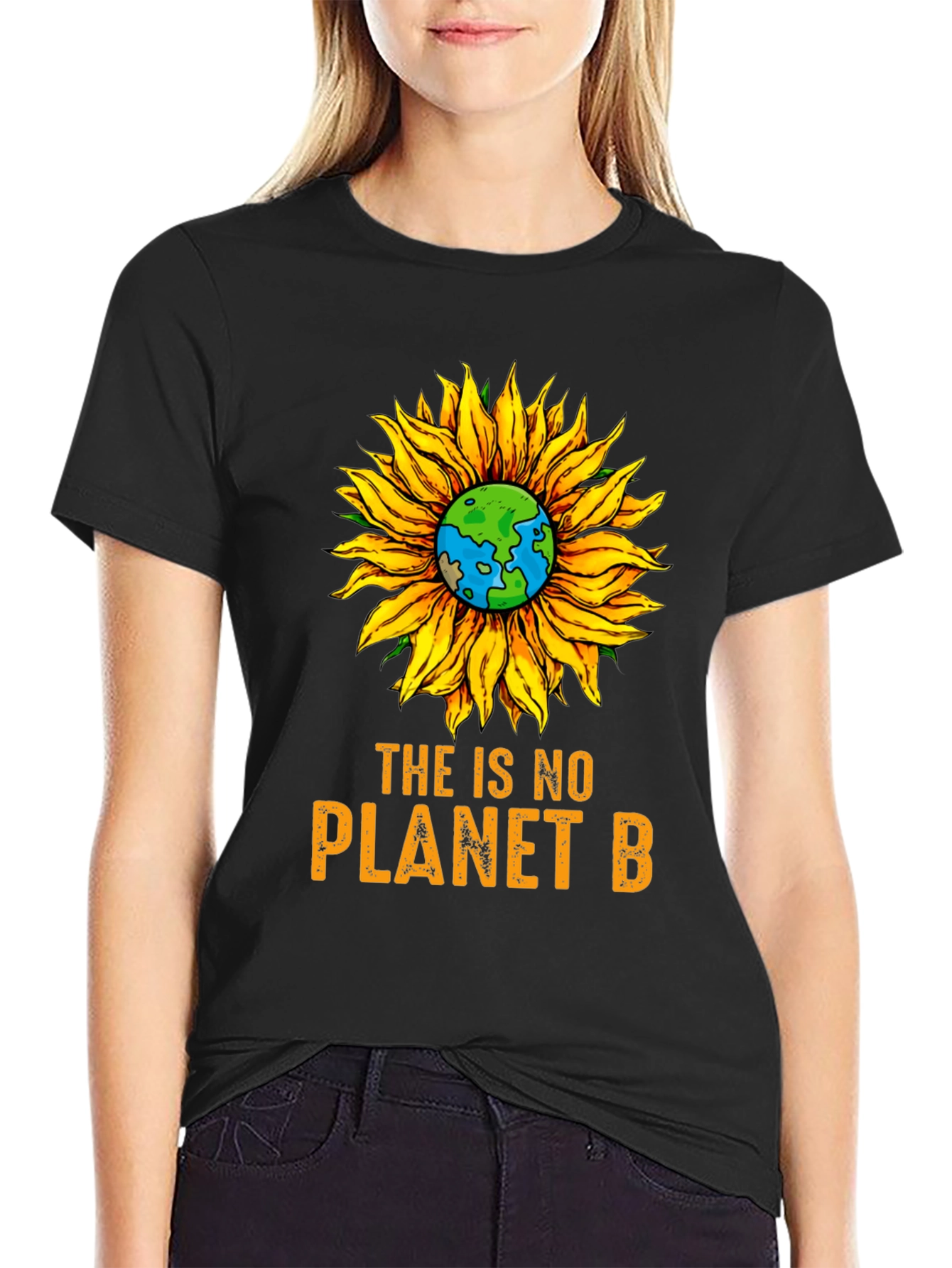 No Planet B Sunflower Graphic Tee - Earth Day