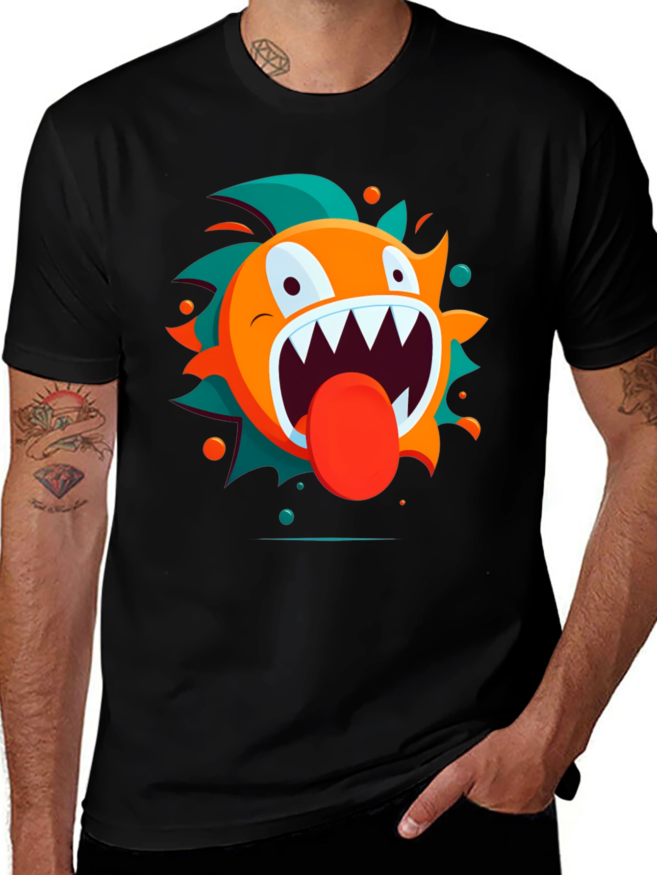 Monster Graphic Print T-Shirt - Funky & Unique!