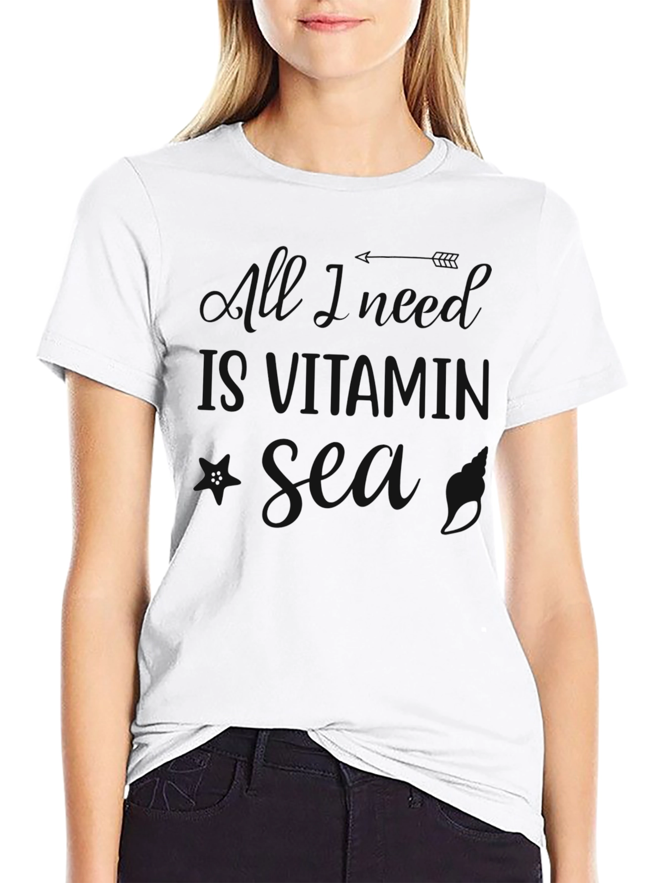 Mens Black Crewneck Graphic Tee